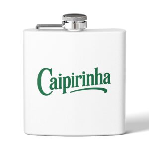 Caipirinha Stainless Steel Flask – 6oz Travel Flask for Brazilian-Inspired Cocktails, Stylish Gift for Friends, Durable Party Essential